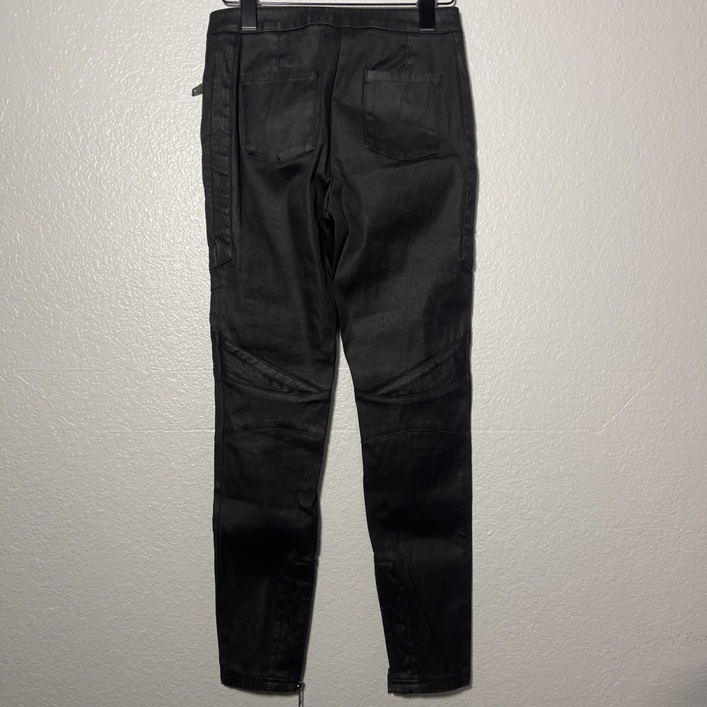 Aritzia Talula Women's Black Ankle Zip Moto Skinny Jeans Size 0 - Picture 2 of 4